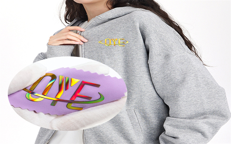 炫彩七彩反光圖形燙畫貼熱轉(zhuǎn)印燙標(biāo)LOGO印字黑色幻彩衣服圖案印花